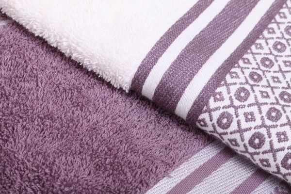 Набір рушників Марина 2 шт. кремово-фіолетовий 