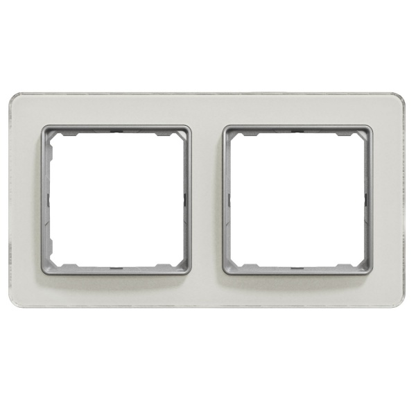 Рамка двухместная Schneider Electric Sedna Elements универсальная белое стекло SDD360802