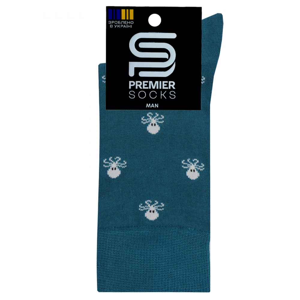 Шкарпетки чоловічі Premier Socks з восьминогом р.27 морська хвиля