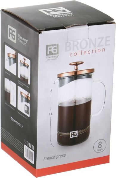 Френч-прес Bronze 1 л Premium Flamberg Premium