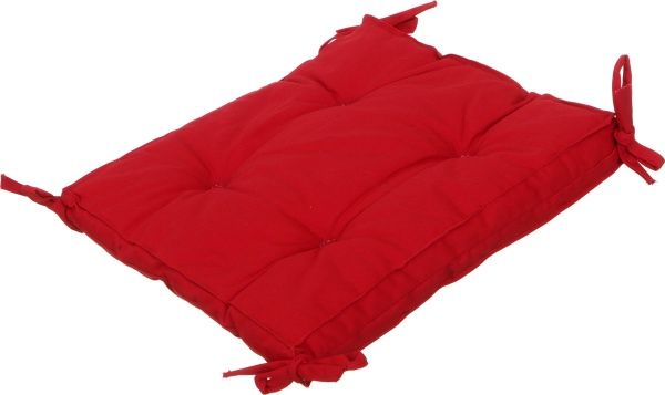 Подушка на стул 40х40 см красная LovSun