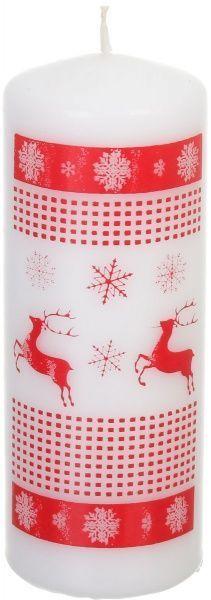 Свічка Циліндр Олені Санти біла 60х150 Pako-If