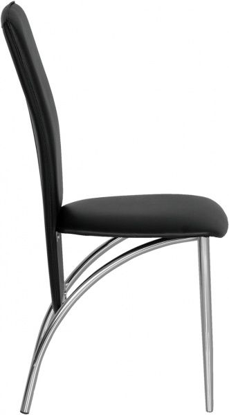 Стілець обідній Nowy Styl AMELY CHROME (BOX-4) (CH) V-4 хром/чорний