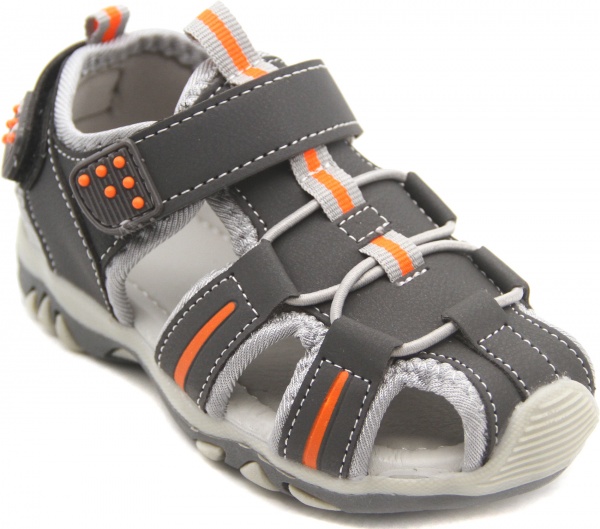 Сандалі для хлопчика р.25 сірий із помаранчевим UTSH-SK4008/orng/25 