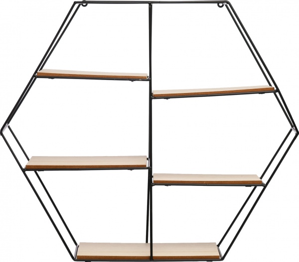 Полка декоративная Шестиугольник 50х11х45 см 