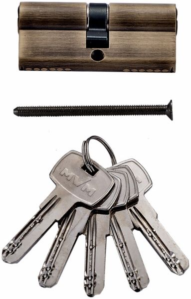 Циліндр MVM Р6Р 35x35 ключ-ключ 70 мм стара бронза