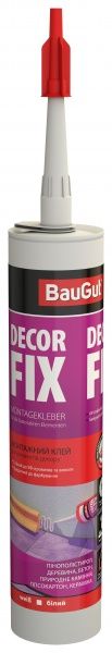 Клей монтажний BauGut Decor Fix для елементів декору білий 310 мл 
