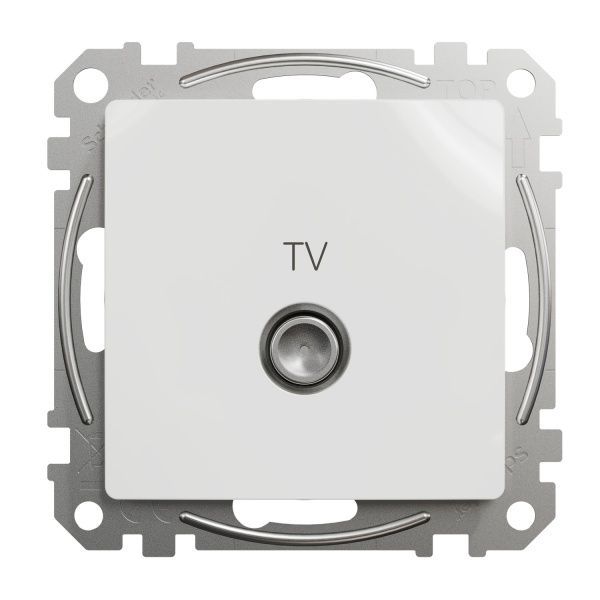 Розетка TV оконечная Schneider Electric Sedna Design без шторок без крышки белый SDD111471