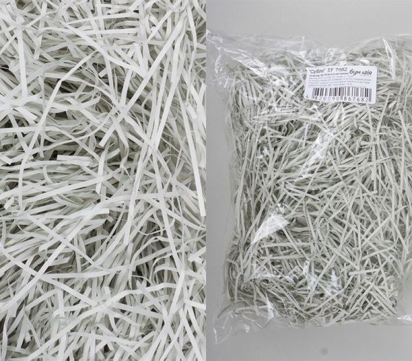 Наполнитель бумажный Бумагия Экофиллер 50 г серый/металлик 