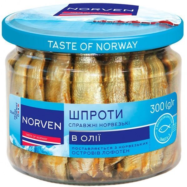 Шпроти в олії Norven 300 г