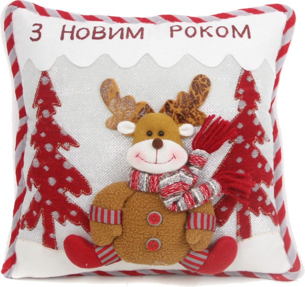 Подушка Лось/Сніговик в асортименті 32 см 