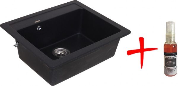 Мойка Water House Galaxy GMP 01.60 black + средство по уходу за мойкой 30 мл 