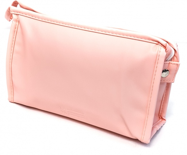 Косметичка классическая 24х14х8 см розовый