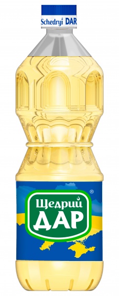 Масло подсолнечное Щедрий Дар рафинированное 850 мл 
