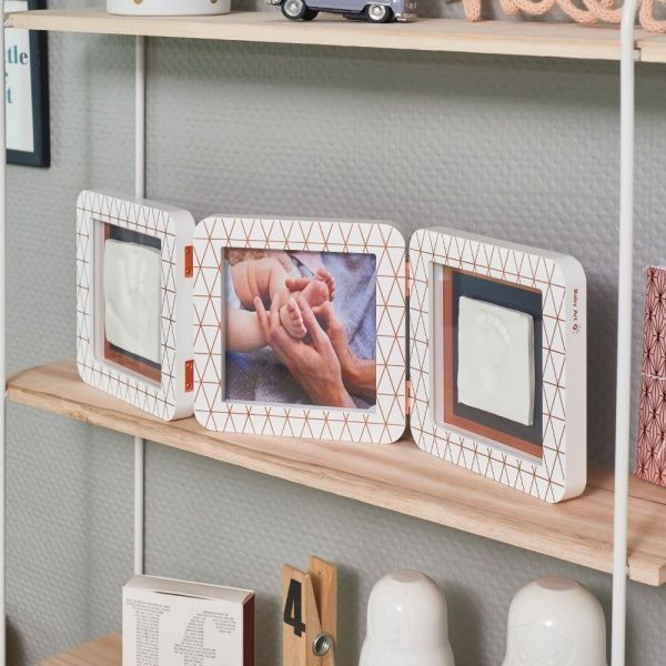 Набор для изготовления отпечатка Baby Art Тройная рамка Медно-белая 3601092800