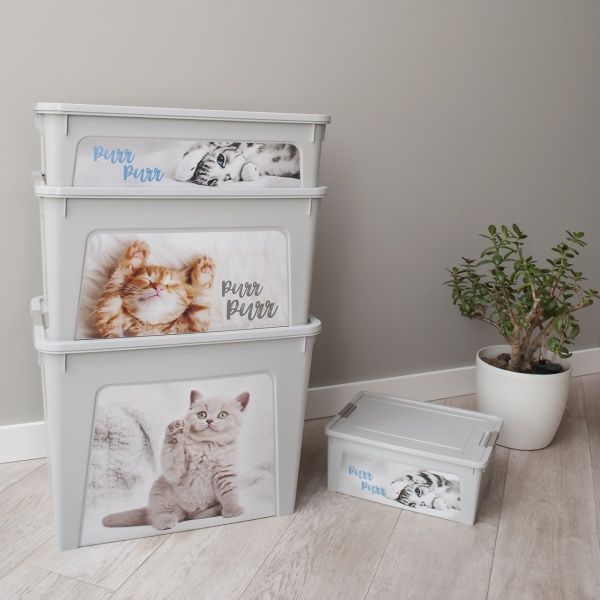 Ящик для зберігання універсальний Vivendi CAT 27 л сірий 265x495x320 мм