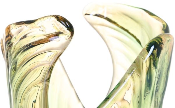 Ваза стеклянная зелено-желтая Nabil VS1225/GHNY White cristal