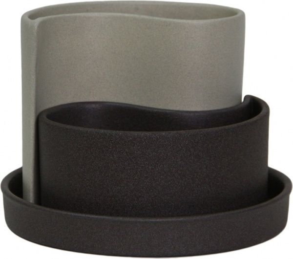 Горщик керамічний Оріана-Запоріжкераміка Крапля крошка фігурний 1,3 л шоколадний 