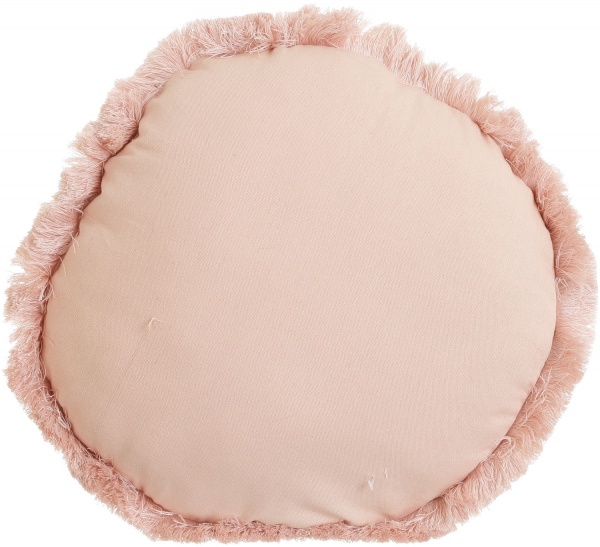 Подушка KM круглая с кистями 100% полиэстер 40x40 см розовый 