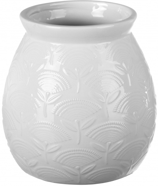 Ваза керамическая Lotus DLP20245A 15 см белая 