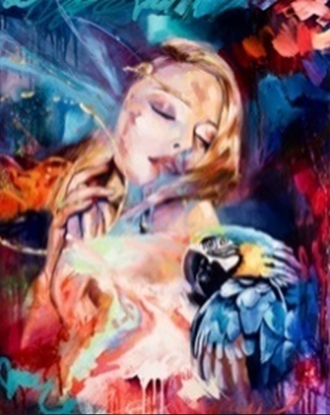 Набір для творчості зі стразами на підрамнику Ара 40x50 см 178009 Діамантові ручки 