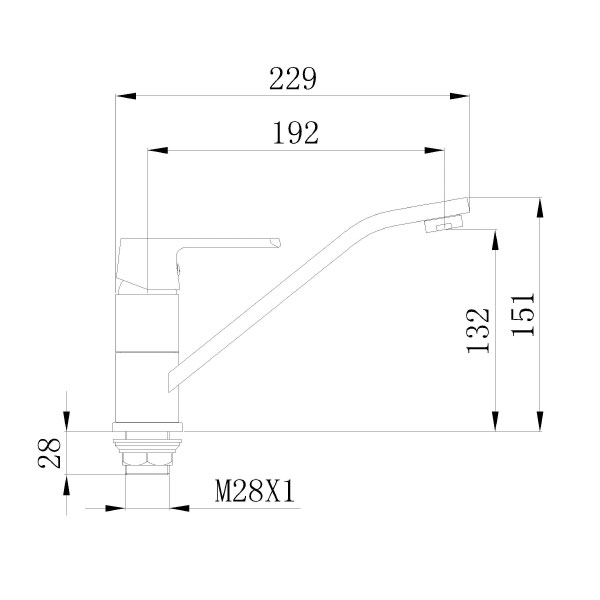 Змішувач для кухні Mixxen Конкорд MXKL1205