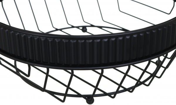 Корзинка для фруктов Grace 28х28х39,6 см черный металл Flamberg Premium 