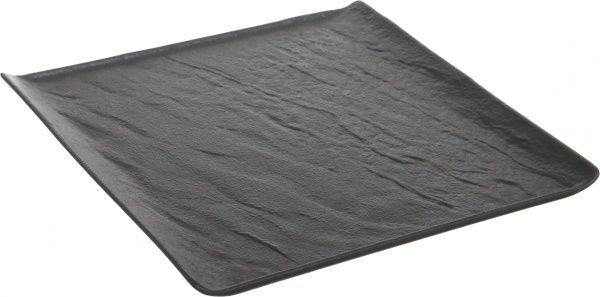 Блюдо квадратне Lavastone Black Surf 27,5x27,5 см 