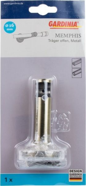 Тримач для карниза Gardinia Memphis відкритий одинарний набірний d16 мм антична латунь 