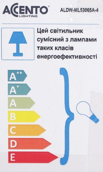 Торшер Accento lighting Corrida E27 40 Вт ALDW-ML53065A-4 черный 