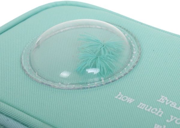 Пенал Hello з декоративною бірюзовою рослиною бірюзовий