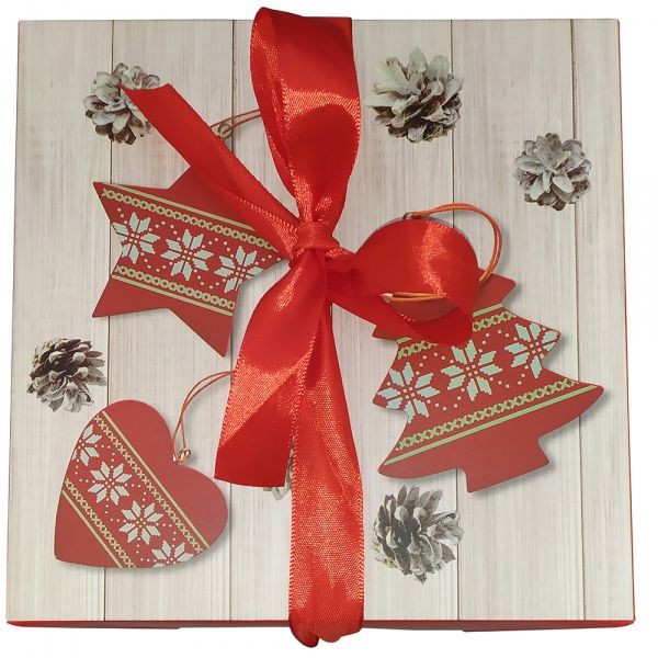 Коробка Happycom International Новогодняя сборная 20х20х20 см