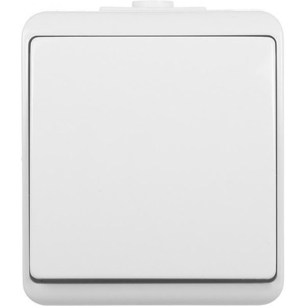Вимикач прохідний одноклавішний HausMark Power без підсвітки 10 А 250В білий HSN-SWP.H2C44G1W2-WH
