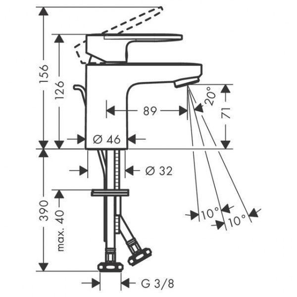 Змішувач для умивальника Hansgrohe Vernis Blend 71550000