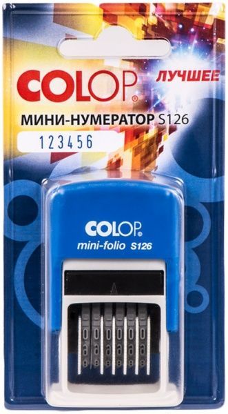 Мини-нумератор S126 6 разрядов 3,8 мм Colop