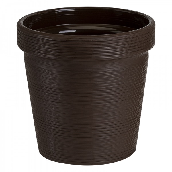 Кашпо Терра круглый 2,35 л темно-коричневый (КШ-9091) 