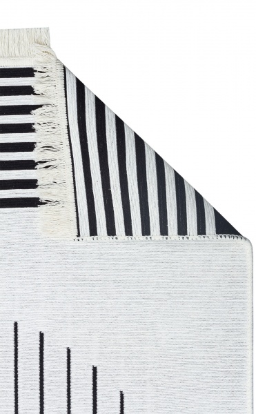 Килим Ekohali Arya AR 25 White Black 120x180 см двосторонній 