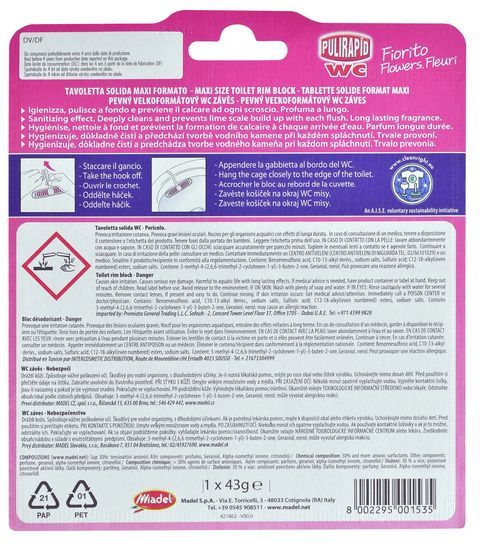 Туалетный блок PULIRAPID Wc Tavoletta Fiori 