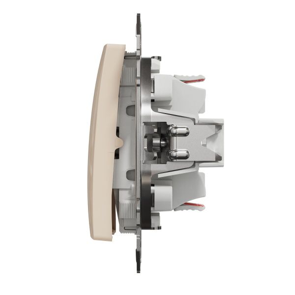 Переключатель проходной двухклавишный Schneider Electric Sedna Design без подсветки 10 А 250В бежевый SDD112108