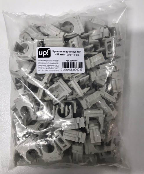 Клипса для крепления UP! (Underprice) 16 мм 100 шт. КГС16 
