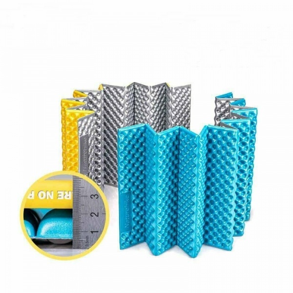 Коврик туристический Naturehike складной IXPE Thickened NH20FCD07, алюминиевая пленка, 25 мм, желтый