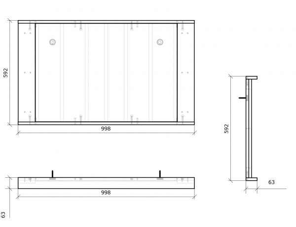 Дзеркало настінне Грейд Concept 998x592 мм німфея альба 