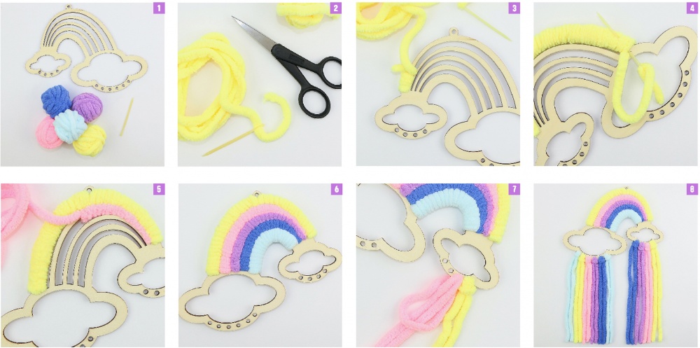 Набір для творчості Mebo Мотанка з пряжі Пухнаста веселка 533-02