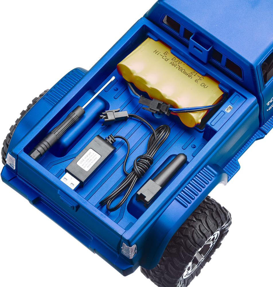 Автомобиль на радиоуправлении OTAMANKO 4х4 полноприводный пикап с камерой синий 1:16 532.01.38