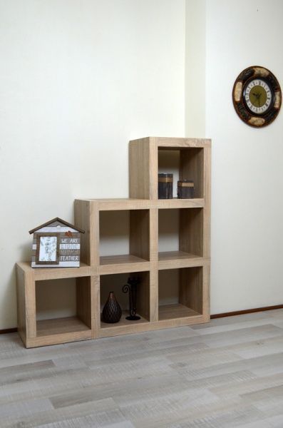 Стелаж двосторонній Модульна система 3х3 1070x1070x290 мм дуб сонома 