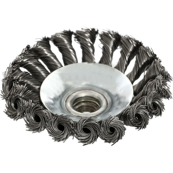 Щетка конусная 100 мм M14 Compass плетеная проволока