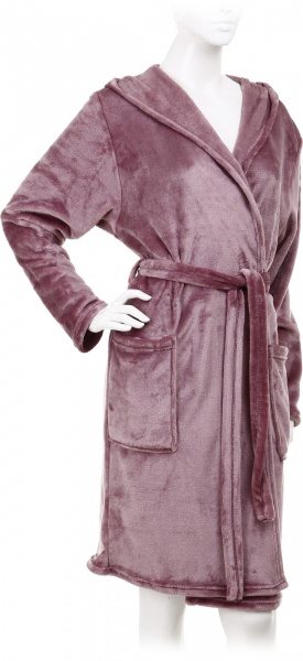 Халат з мікрофібри La Nuit капюшон з вушками р. XL слива
