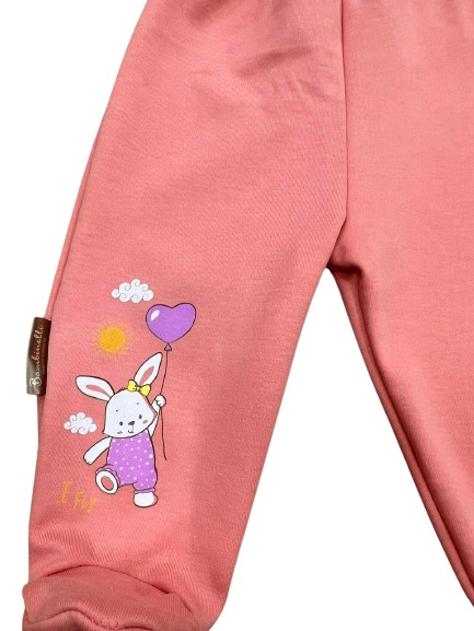 Ползунки для девочек Bambinelli с апликацией р.74 абрикос-коралловий П300-4 