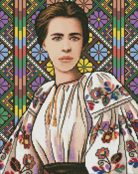 Алмазная мозаика Набор со стразами Идейка Леся Украинка 40х50см Идейка 