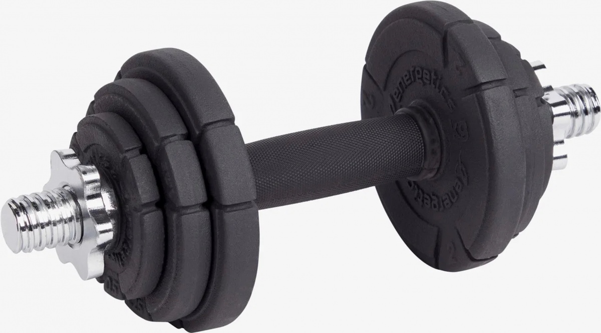 Гантели наборные Energetics 427164-050 Premium 10 кг Cast Iron Set 30 мм черный — фото 1